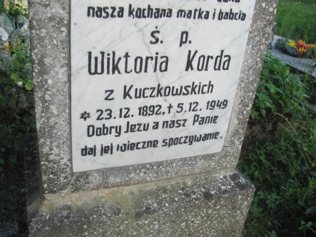 Wiktoria Korda 1892 Sulęczyno - Grobonet - Wyszukiwarka osób pochowanych