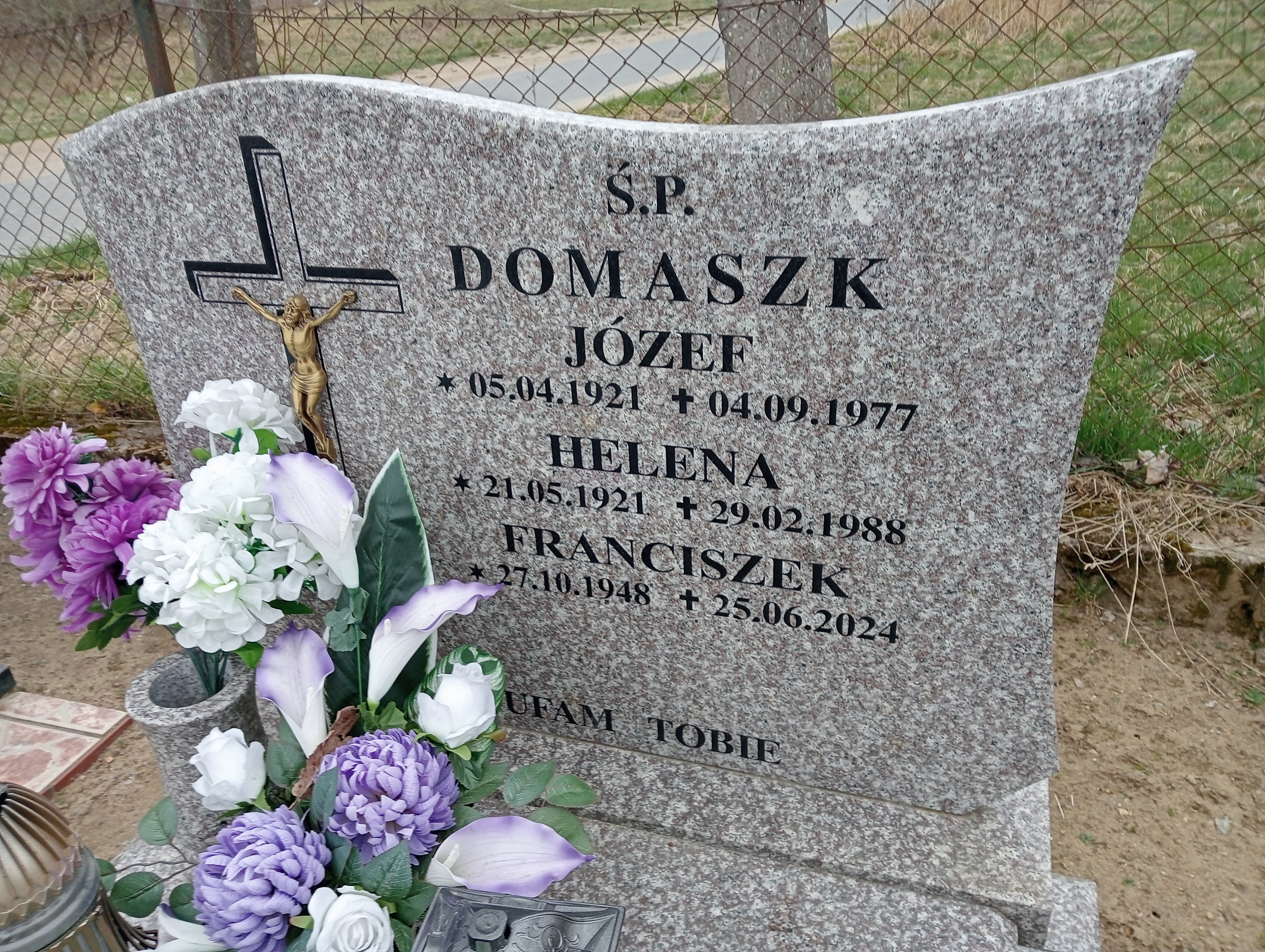 Józef Domaszk 1921 Sulęczyno - Grobonet - Wyszukiwarka osób pochowanych